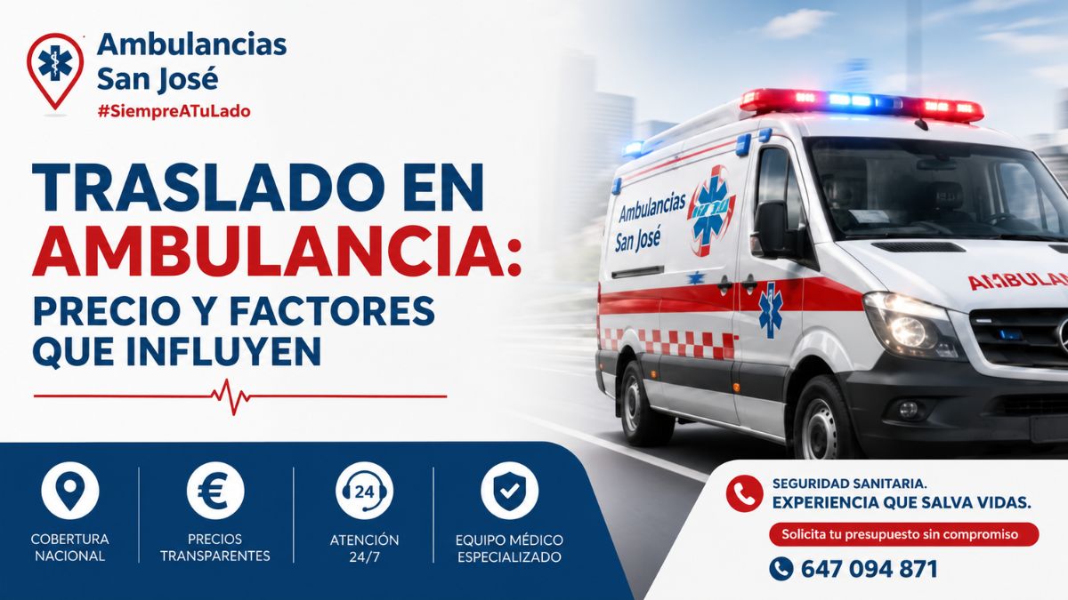 Traslado en ambulancia: precio y factores que influyen